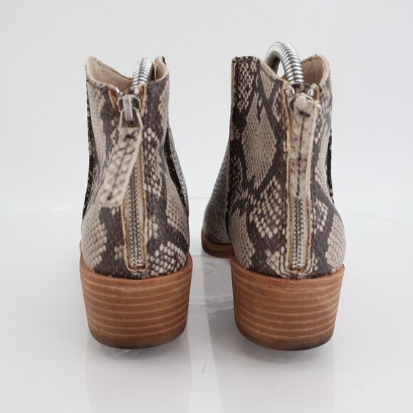 Dolce Vita Women's Tavin Boots Size 7.5 Snake Print Vegan Ankle Low Block Heel - Picture 4 of 11